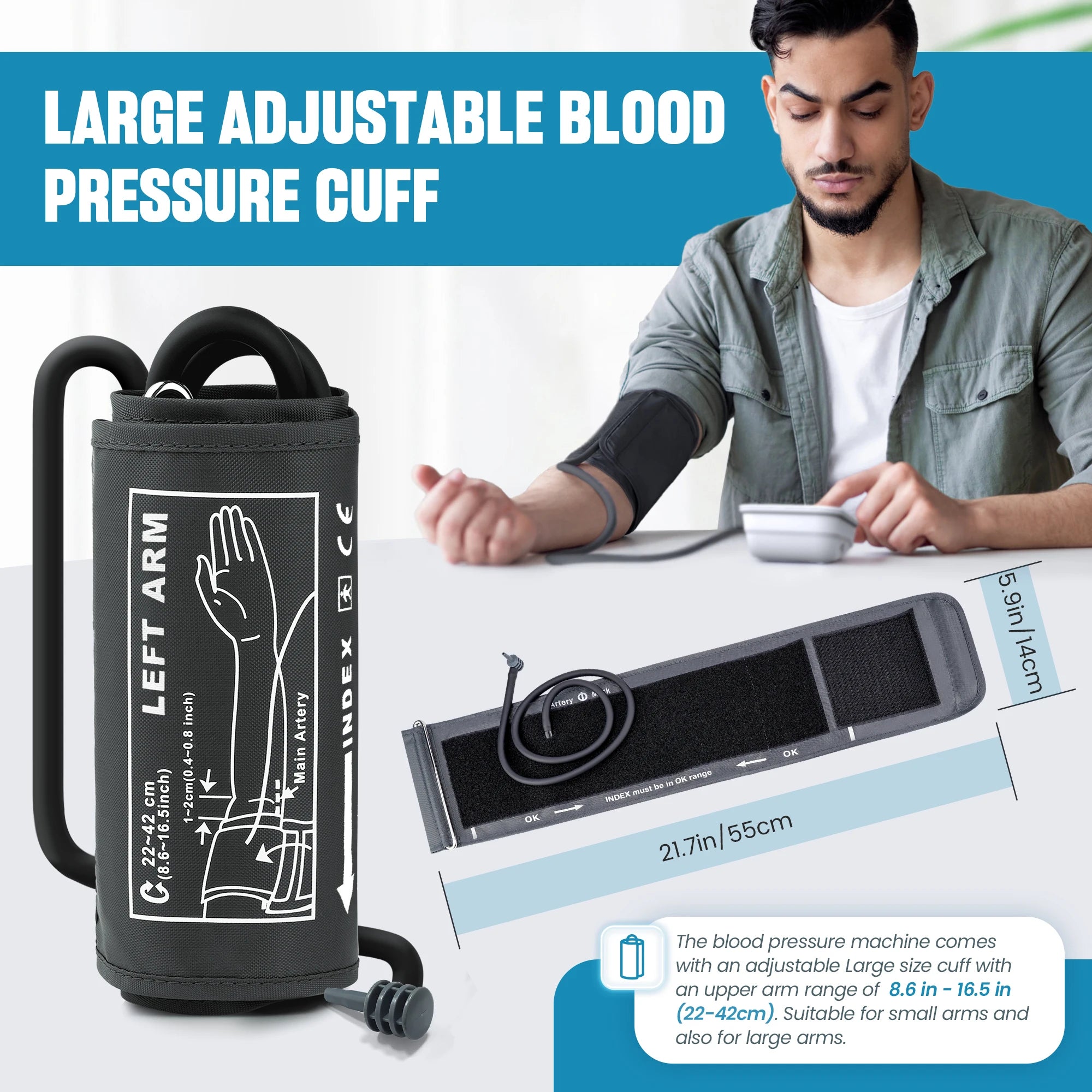 SEJOY Upper Arm Automatic Sphygmomanometer English Voice Backlight Blood Pressure Monitor  High Accurate BP Monitors