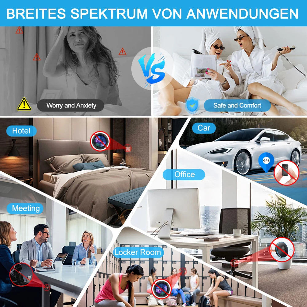 K18 Anti Candid Camera Detector Bug Gadgets Wiretapping Finder GPS Signal Lens RF Spy Tracker Detect Multi-function Anti Camera