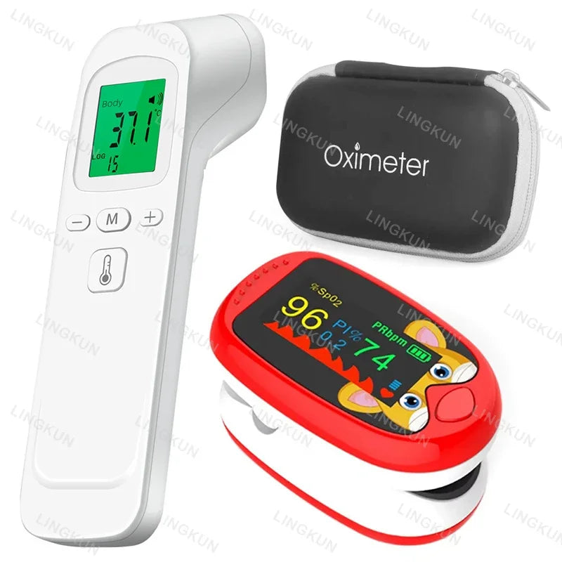 Medical Household Digital Infant Adult Non-contact Laser Body Temperature Ear Thermometer Oximeter Infrared Fever Thermometer