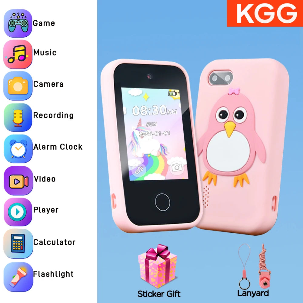 Kids Smart Phone for Girls Boys Kids Cell Phone Toys Dual Camera Music Player 17 Games Toddler Learning Phone For Birthday Gifts