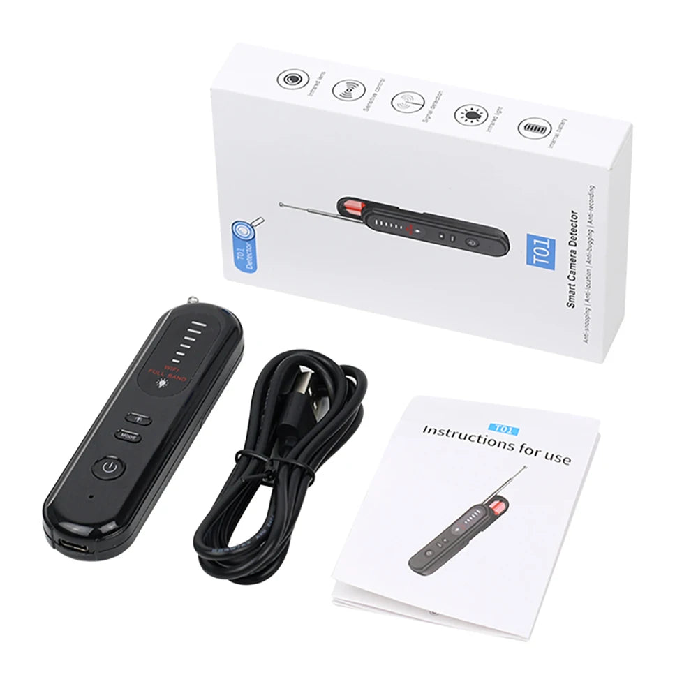 T01 Anti Camera Detector Upgraded Anti Spy Gadget GPS Tracker Finder Bug Detector Wireless RF Signal Infrared Scanner