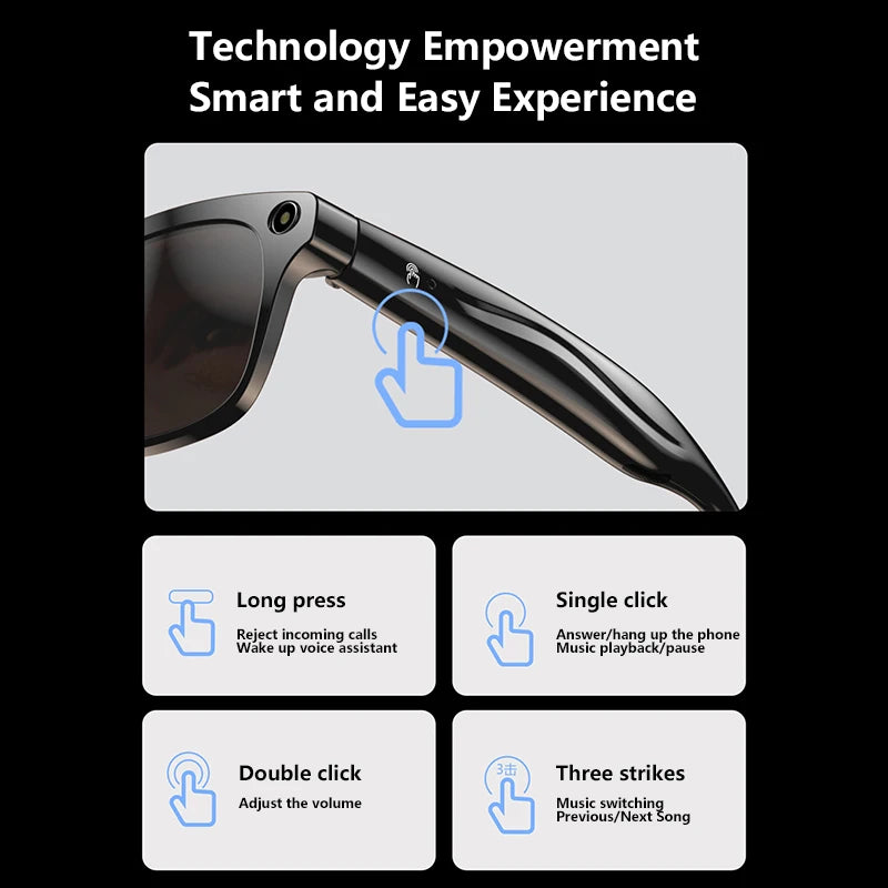 Xiaomi Mijia 8K HD Color Changing AI Smart Glasses Chat GPT 100MP Camera Bluetooth Call Voice Assistant Control Smart Glasses