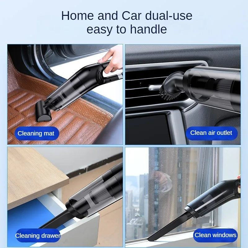 LEIBOO 10000PA Car Vacuum Cleaner Mini Portable Wireless Hand held Cleaner for Home Appliance Powerful Cleaning Machine