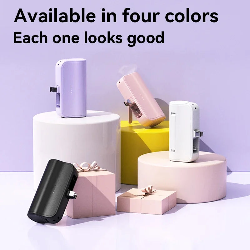 Mini Capsule 50000mAh High Capacity Power Bank Portable Wireless Fast Charging External Battery For iPhone Huawei Samsung