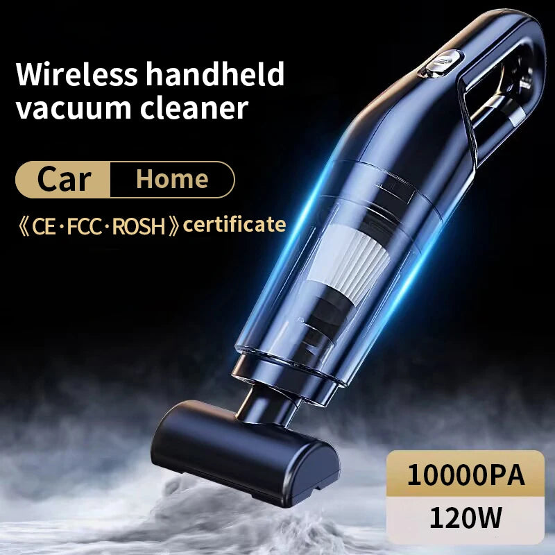 LEIBOO 10000PA Car Vacuum Cleaner Mini Portable Wireless Hand held Cleaner for Home Appliance Powerful Cleaning Machine