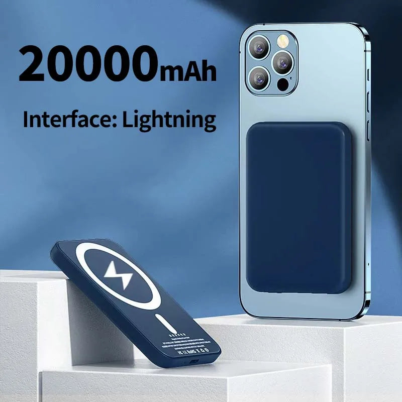 20000mAh Magnetic PowerBank Wireless PD 22.5W Fast Charger For Magsafe Portable Auxiliary Battery For Iphone 17 16 15 14 Xiaomi