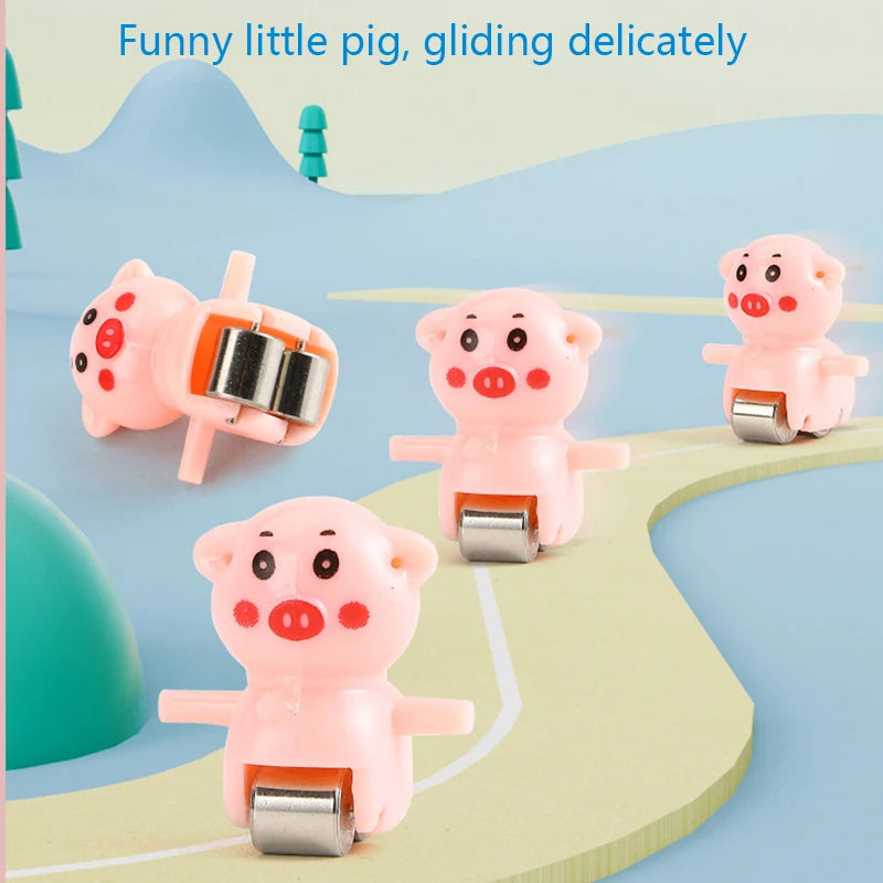 Electric Duck Climbing Stairs Slides Set with LED Flashing Lights Music Race Car Tracks Roller Coaster Kids Educational Toys