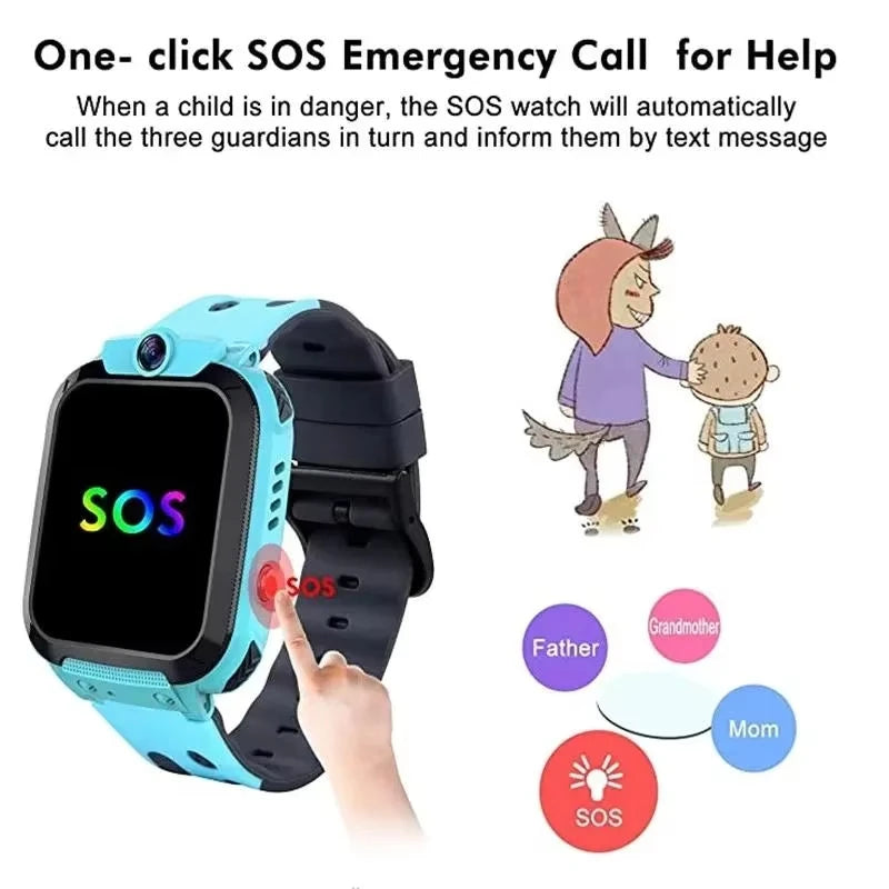 Xiaomi Kids 4G Smart Watch Sim Card Call SOS GPS Location Child Smart Watch Camera Waterproof Watch For Boys Girls Present 2026