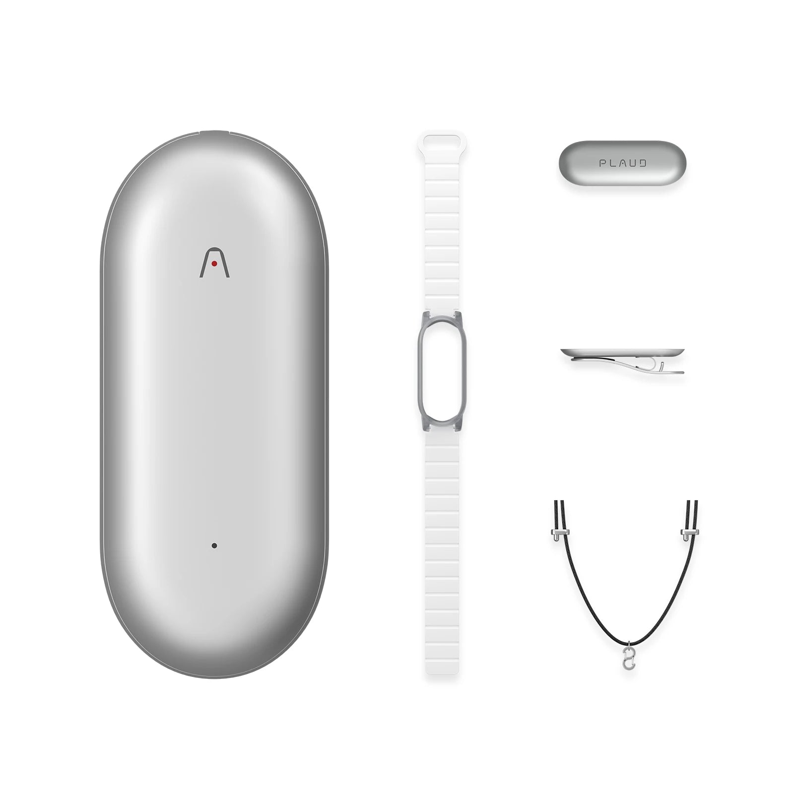 PLAUD NotePin Wearable AI Voice Recorder, AI Notetaker, Smart Transcription & Summarization, with Wristband & Lanyard