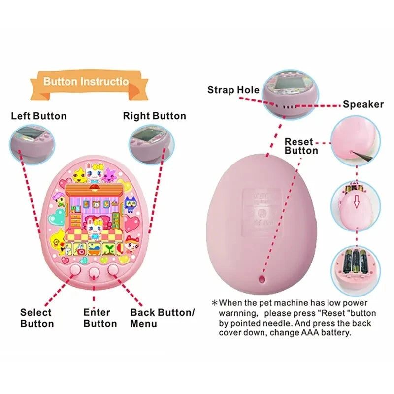 Tamagotchi Electronic Virtual Pet With Color Screen Game Pocket Interactive Virtual Pet Dating Game Machine Kids Game Toys Girls