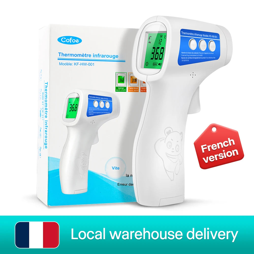 Cofoe 2 in 1 Digital Forehead & Ear Thermometer Non-Contact Medical Thermometer Baby/Adult  ±0.1℃ Temperature precise Measure