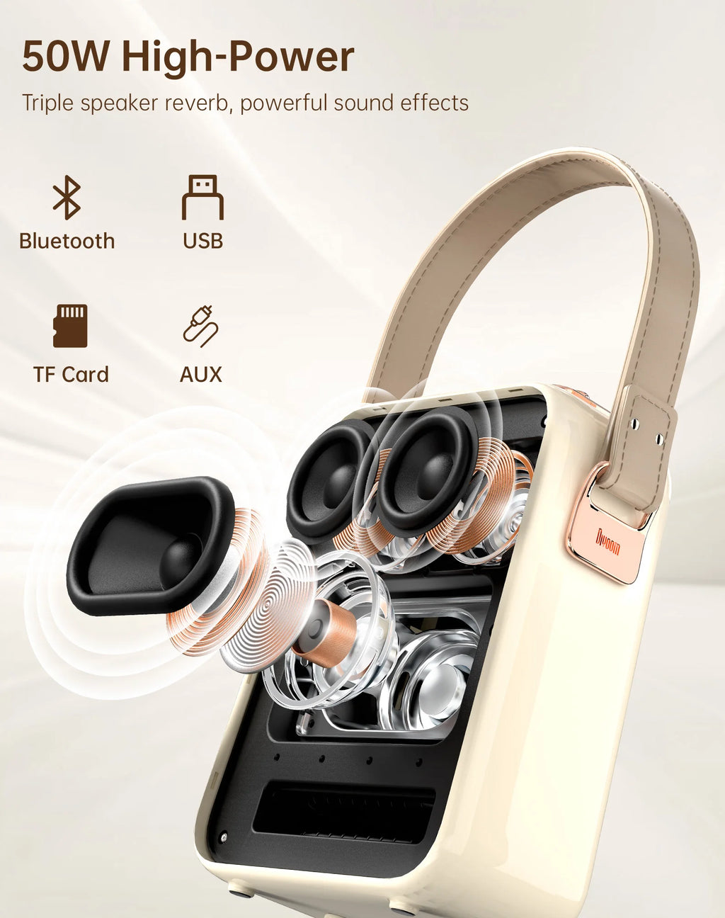 Divoom SongBird-HQ Portable Bluetooth Speaker Home Home Ktv Sound Set Home Karaoke Speakers Microphone Karaoke Microphone