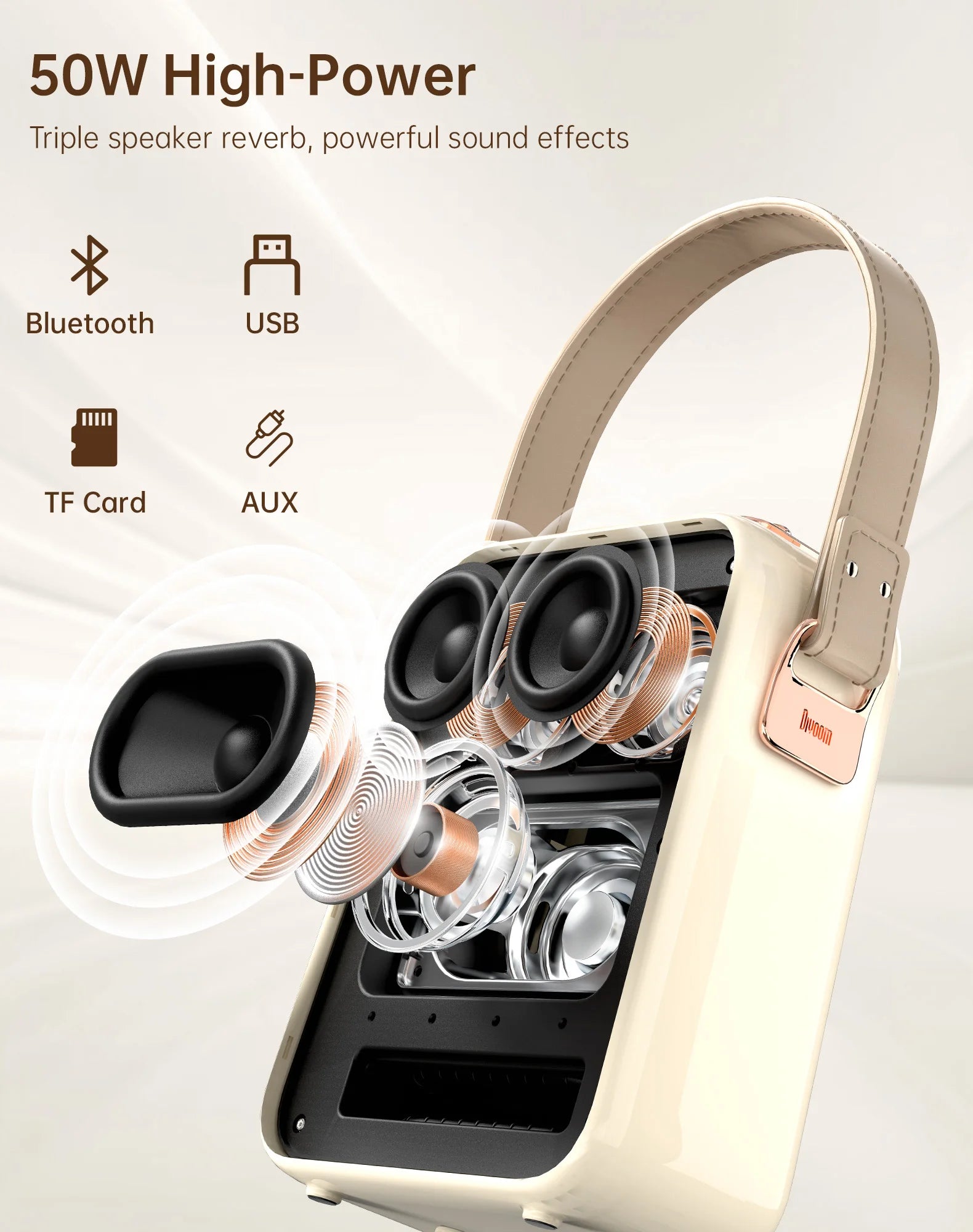 Divoom SongBird-HQ Portable Bluetooth Speaker Home Home Ktv Sound Set Home Karaoke Speakers Microphone Karaoke Microphone