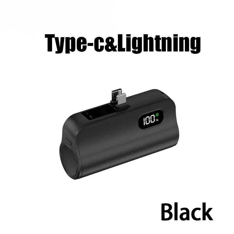 Mini Capsule 50000mAh High Capacity Power Bank Portable Wireless Fast Charging External Battery For iPhone Huawei Samsung