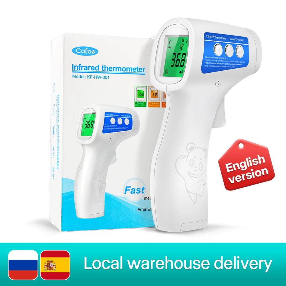 Cofoe 2 in 1 Digital Forehead & Ear Thermometer Non-Contact Medical Thermometer Baby/Adult  ±0.1℃ Temperature precise Measure