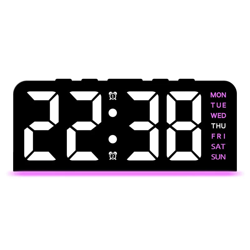 1 PCS Digital LED Alarm Clock With Date Display Dual Alarms Snooze Function Night Light 12H 24H Mode For Bedroom Desk Table