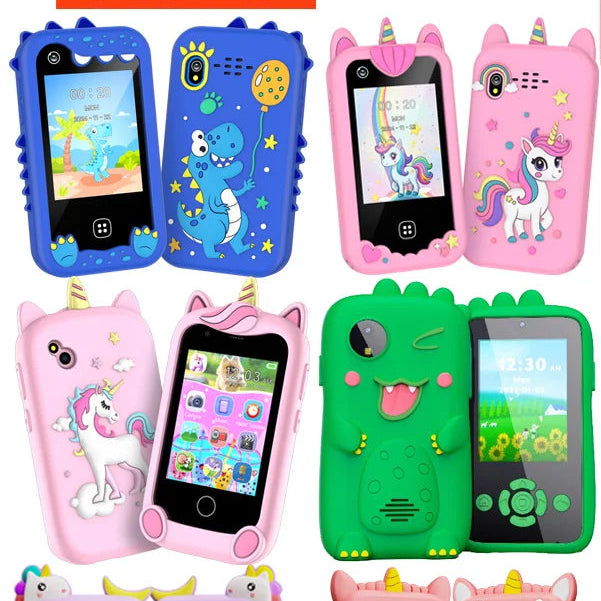 Kids Smart Phone for Girls Boys Kids Cell Phone Toys Dual Camera Music Player 17 Games Toddler Learning Phone For Birthday Gifts