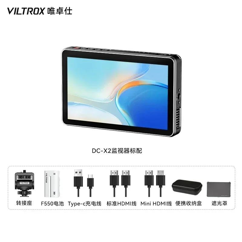 Viltrox DC-X2/DC-X3 Portable Monitor 6 Inch 2000 Nits 4K Touch Screen Profissional Photographic HD FHD Camera Monitor for Vedio