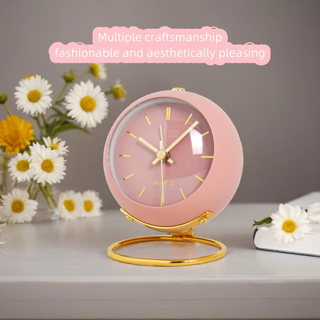 Nordic Creative Electronic Desk Clock, Minimalist Children's Alarm Clock, New Desktop Bedside Student Silent Luminous Pointer