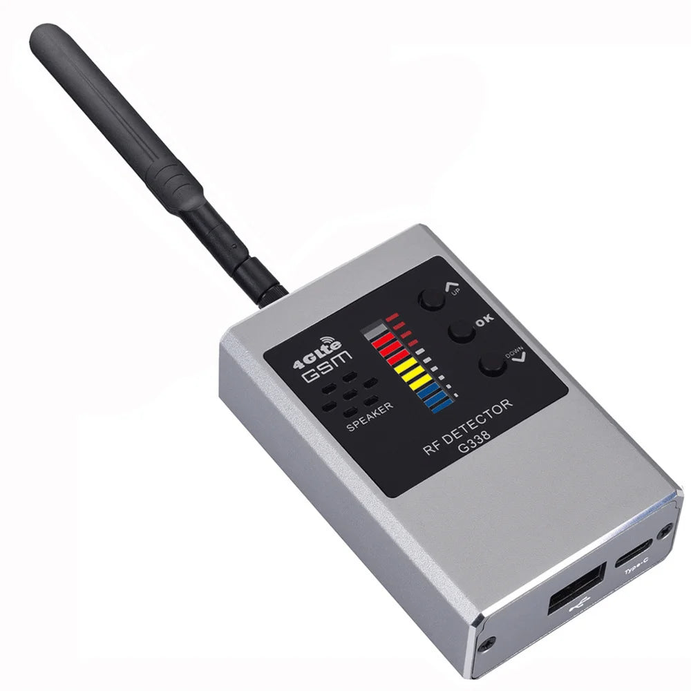 1MHz-8000MHz Radio Detect IR Anti Spy Hidden Camera Detector GSM Audio Bug Finder Lens GPS Tracker RF Signal Scanner Spy Gadgets