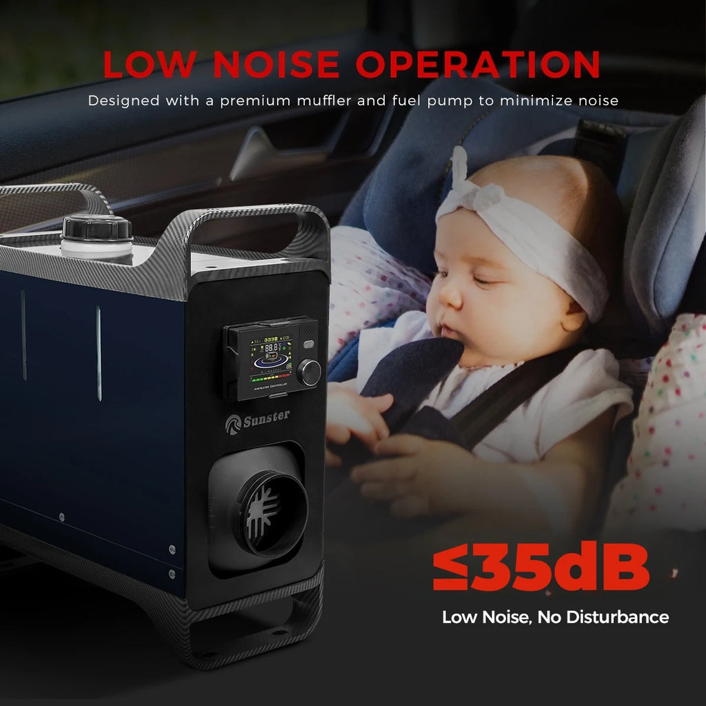 12V 24V 220V 8KW Diesel Air Heater with APP Remote Control &LCD Monitor Parking Night heater for Car RV  Camper Tent Garage Home