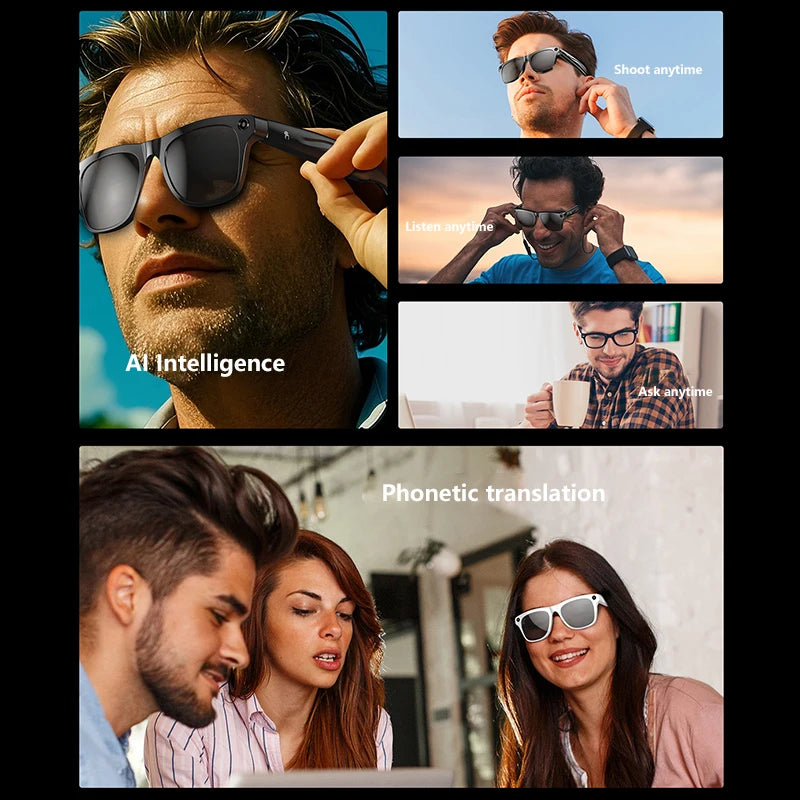 Xiaomi Mijia 8K HD Color Changing AI Smart Glasses Chat GPT 100MP Camera Bluetooth Call Voice Assistant Control Smart Glasses