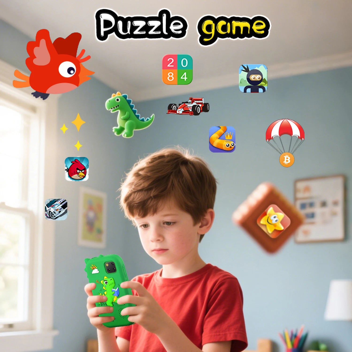 Upgrade Kid Smart Phone Toy 2.8 Inch Touch Video recording Music Player 16 Games Baby Phone With 32G for Children Brithday Gifts