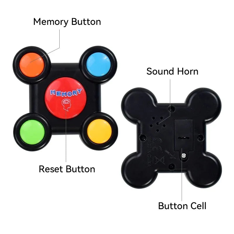Children's Memory Game Machine LED Light Sound Effect Multi-Person Interactive Toys Training Hand-Eye Coordination Game Machine