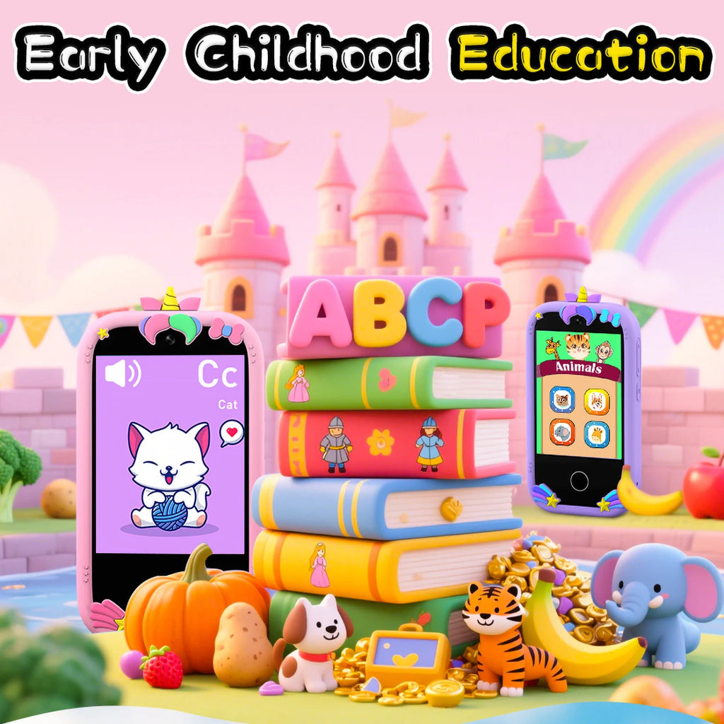 Upgrade Kid Smart Phone Toy 2.8 Inch Touch Video recording Music Player 16 Games Baby Phone With 32G for Children Brithday Gifts