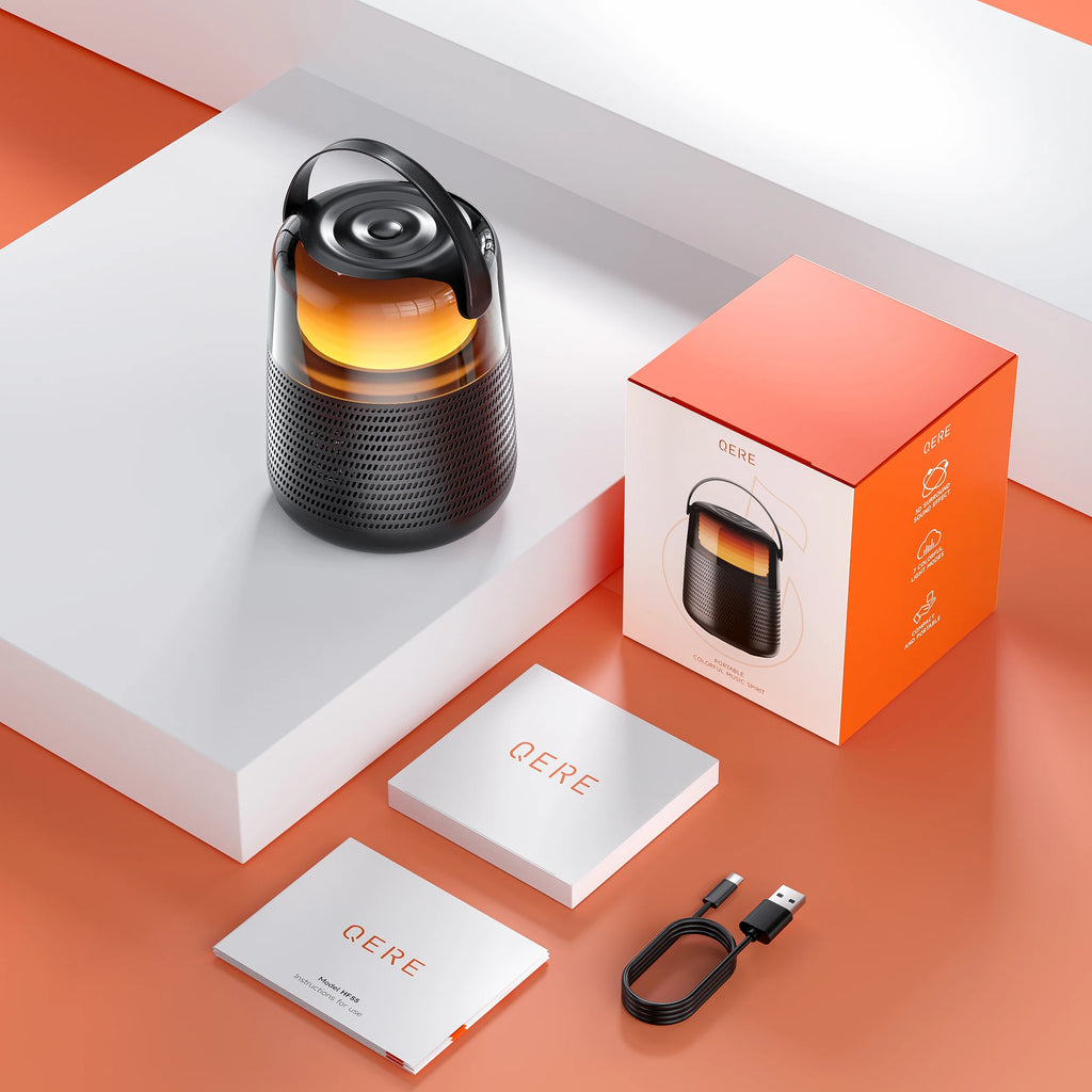 QERE HF55 Bluetooth Speaker with Hi-Res 20W Audio,Wireless HiFi Portable Speaker IPX5 Waterproof,Multiple connection modes,