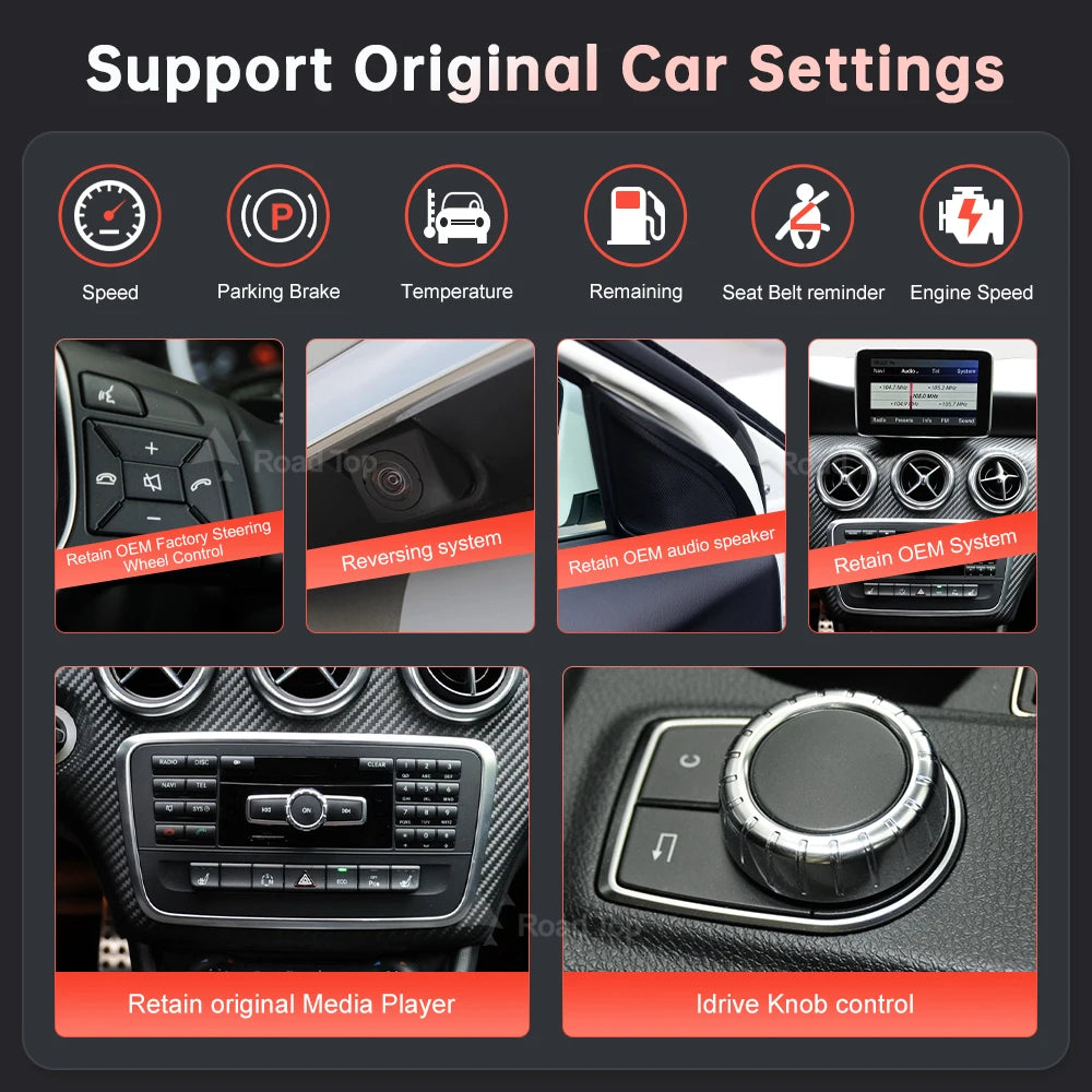 1920*720 Touch Screen Car Multimedia Display For Benz A B CLA GLA W176 W463 W246 2013-2015 NTG4.5 Wireless Carplay Android Auto