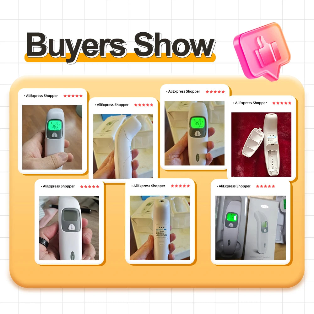 Cofoe 2 in 1 Digital Forehead & Ear Thermometer Non-Contact Medical Thermometer Baby/Adult  ±0.1℃ Temperature precise Measure