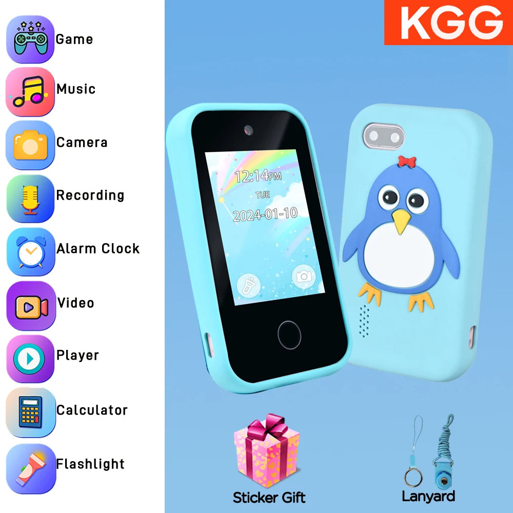 Kids Smart Phone for Girls Boys Kids Cell Phone Toys Dual Camera Music Player 17 Games Toddler Learning Phone For Birthday Gifts
