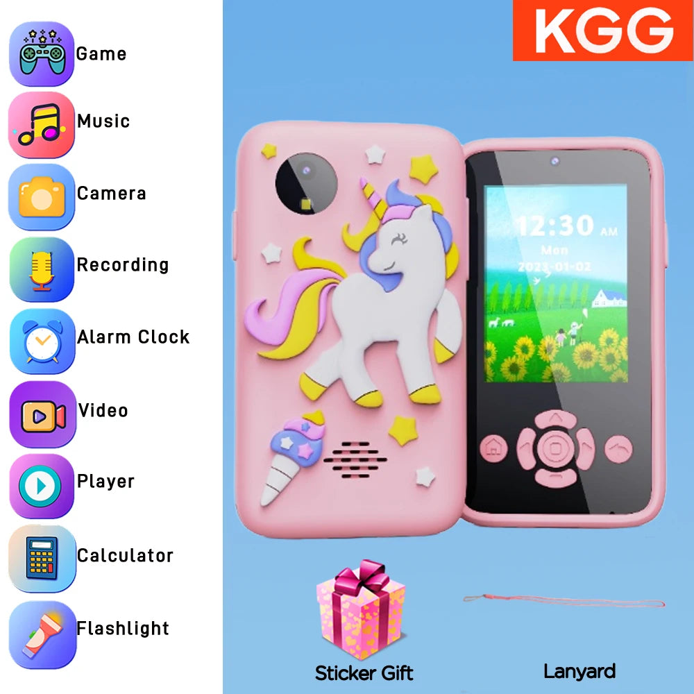 Kids Smart Phone for Girls Boys Kids Cell Phone Toys Dual Camera Music Player 17 Games Toddler Learning Phone For Birthday Gifts