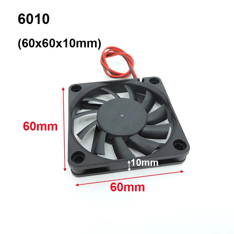 4010 12025 8010 30mm dc 5V 12V 24V Cooling Fan Brushless Motor Case Quiet 40MM 50MM 60MM 70MM 80MM 90MM 120MM for 3D print 2PIN