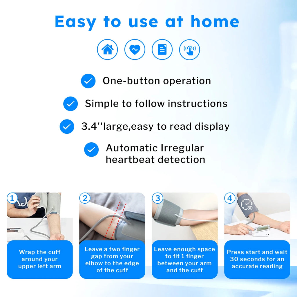 bioland Blood Pressure Monitor 2005 Tensiometer Upper Arm Automatic Digital BP Measuring Device Blood Pressure Guage kit 2005-1