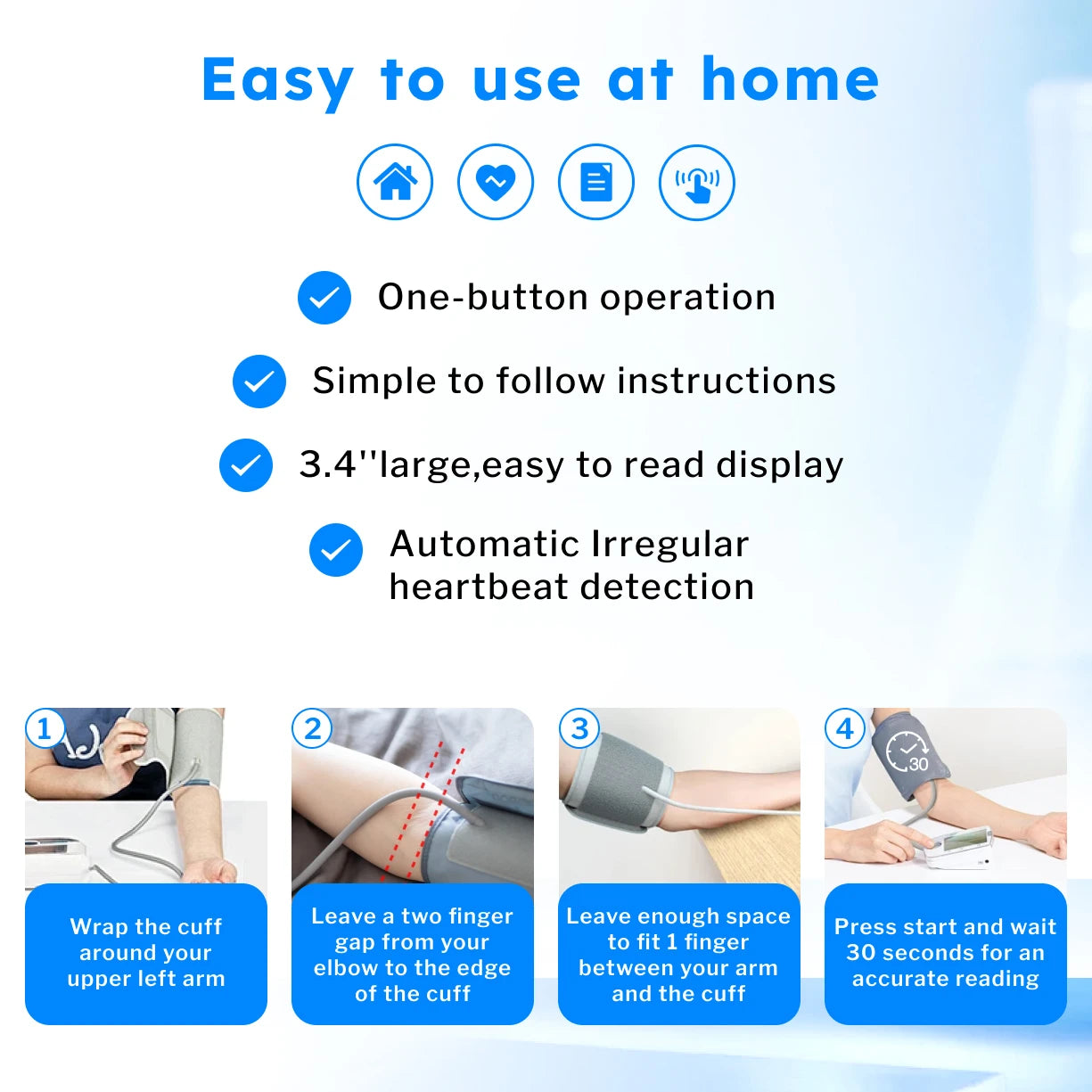 bioland Blood Pressure Monitor 2005 Tensiometer Upper Arm Automatic Digital BP Measuring Device Blood Pressure Guage kit 2005-1