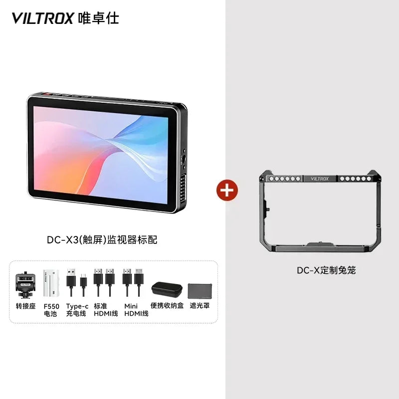 Viltrox DC-X2/DC-X3 Portable Monitor 6 Inch 2000 Nits 4K Touch Screen Profissional Photographic HD FHD Camera Monitor for Vedio