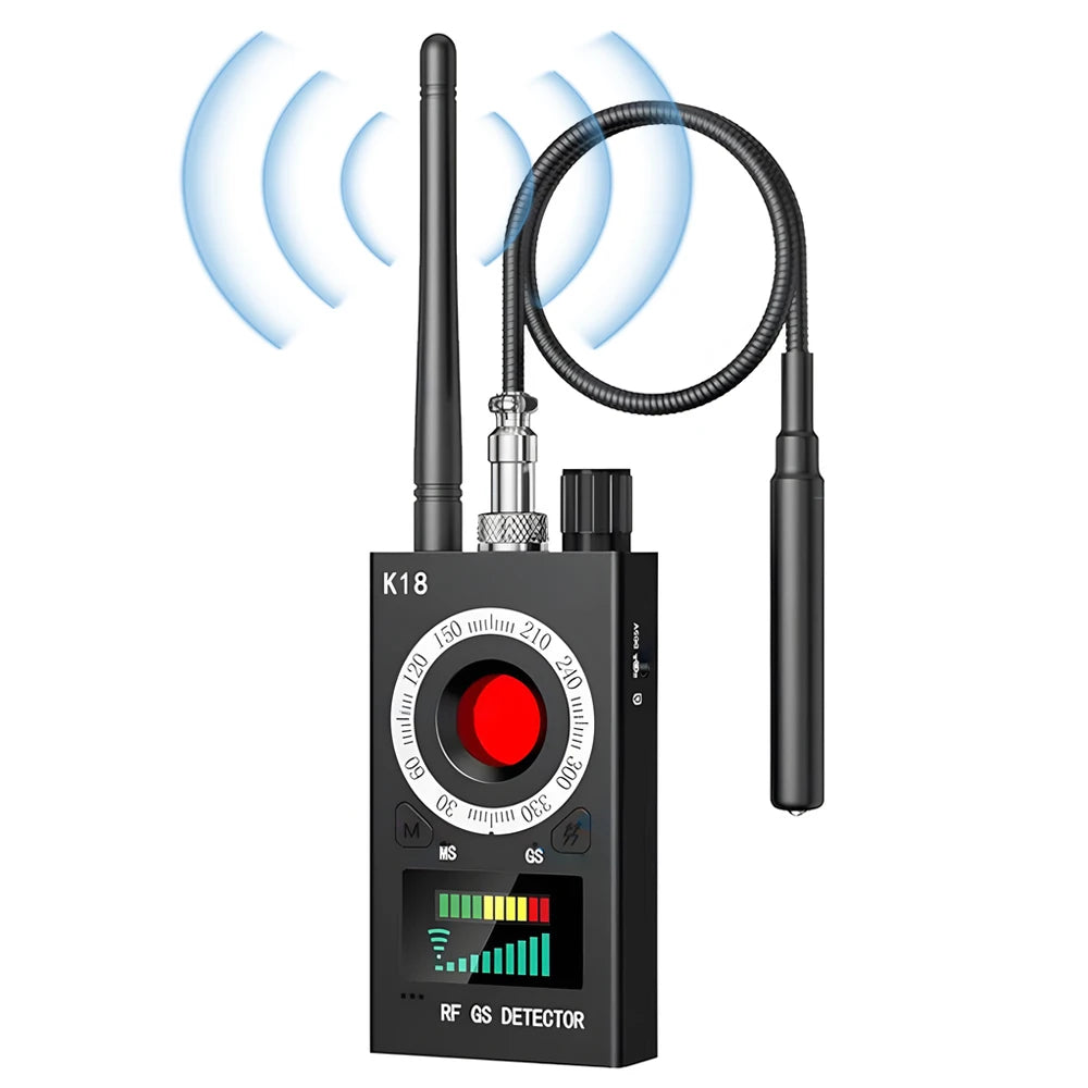 K18 Anti Candid Camera Detector Bug Gadgets Wiretapping Finder GPS Signal Lens RF Spy Tracker Detect Multi-function Anti Camera