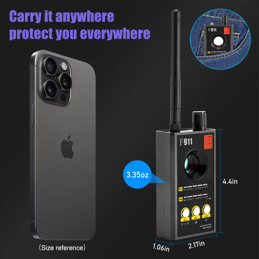 F911 Hidden Camera Detectors , Anti Spy Camera Finder, GPS Tracker Detectors, Bug&Hidden Devices Detector ,RF detectors
