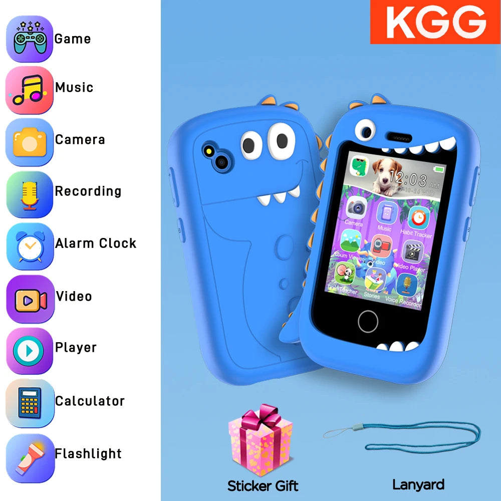 Kids Smart Phone for Girls Boys Kids Cell Phone Toys Dual Camera Music Player 17 Games Toddler Learning Phone For Birthday Gifts
