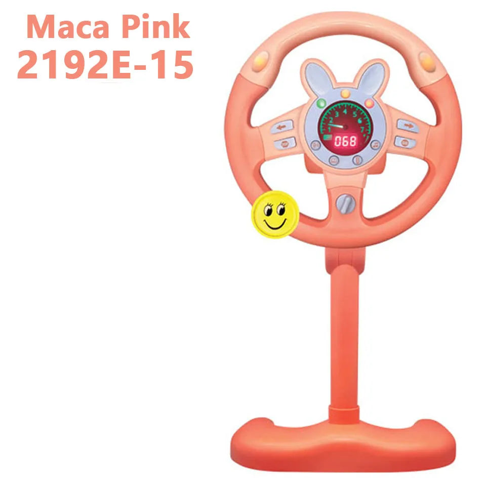 Electric Simulated Driving Steering Three-Dimensional Portable Wheel Copilot Toy Light And Sound Educational Children's Gifts