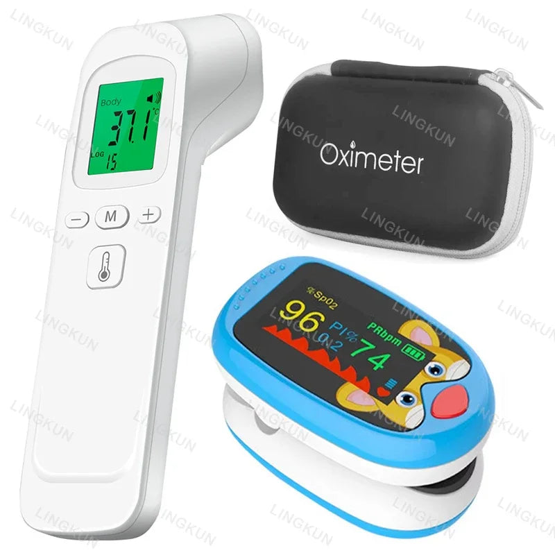 Medical Household Digital Infant Adult Non-contact Laser Body Temperature Ear Thermometer Oximeter Infrared Fever Thermometer