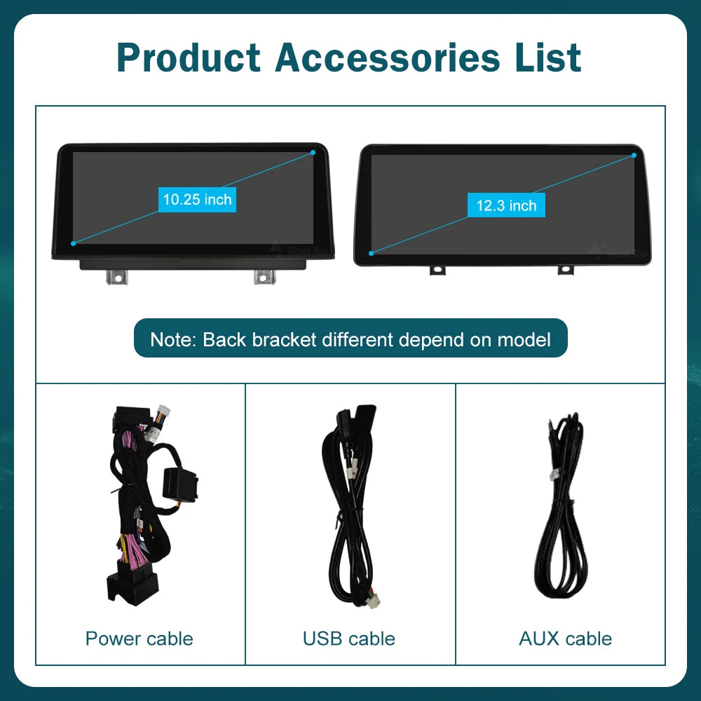 10.25'12.3' Wireless CarPlay Android Auto Multimedia Display Screen For BMW 1 2 3 4 Series F20 F21 F22 F30 F31 F32 F33